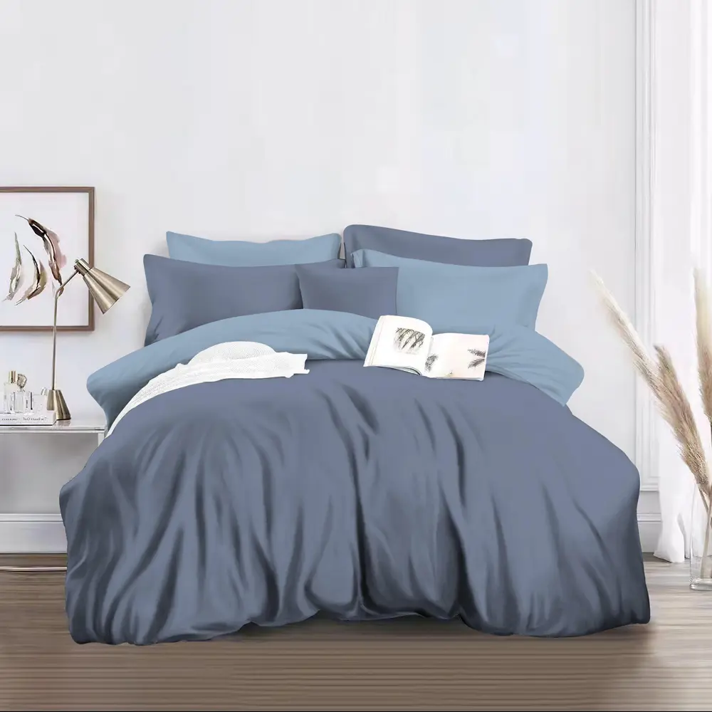 Santreyd Комплект постельного белья 410 двуспальный полисатин темно-синий 89392430 STLM-1406730 - Вид №1