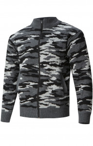 63362 Джемпер камуфляж на молнии серый  Одежда для охранных структур  размер 60-62