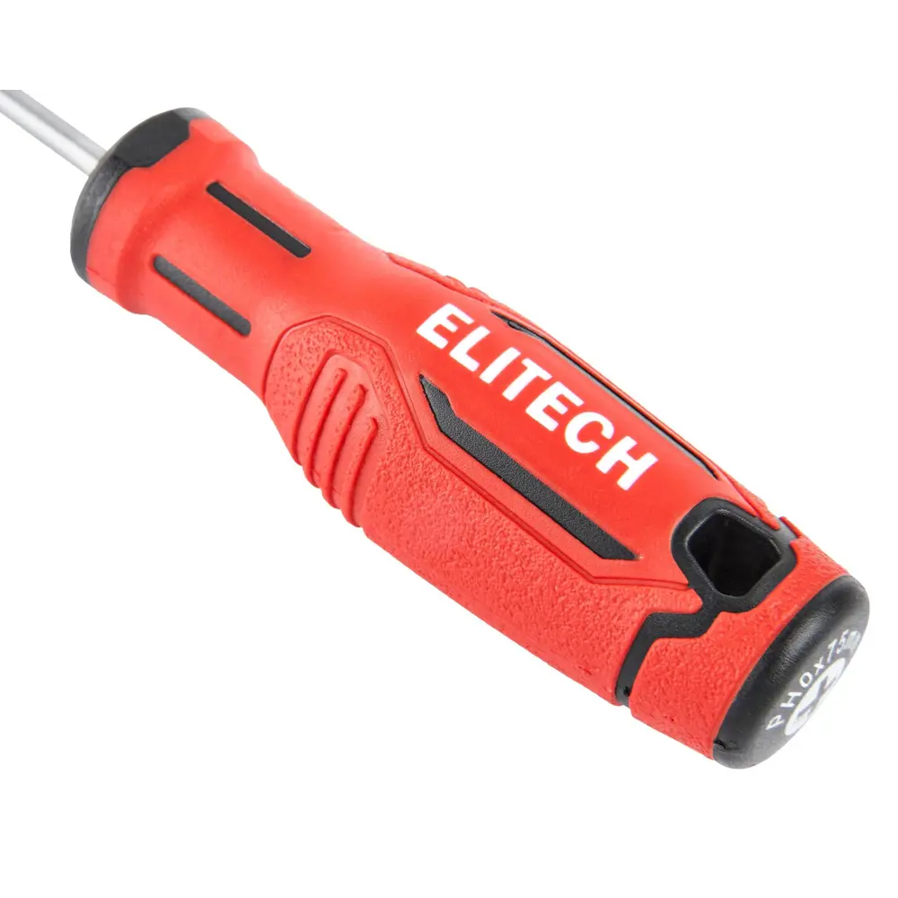 Отвертка крестовая Elitech 211201 PH0x75 мм с магнитным наконечником 89407117 STLM-1578415 - Вид №3