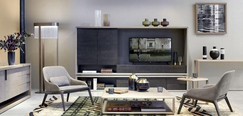 Roche Bobois Самонесущая стенка для хранения, лакированная МДФ Rive droite sun-id-1419229 - Вид №1