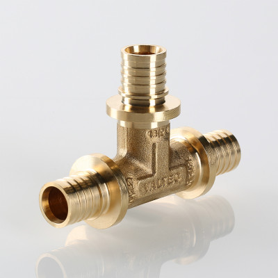 VTm.431.BG.202520 Фитинг аксиальный универсальный – тройник надвижной Valtec 20 (2,8) мм х 25 (3,5) мм х 20 (2,8) мм  - Вид №7