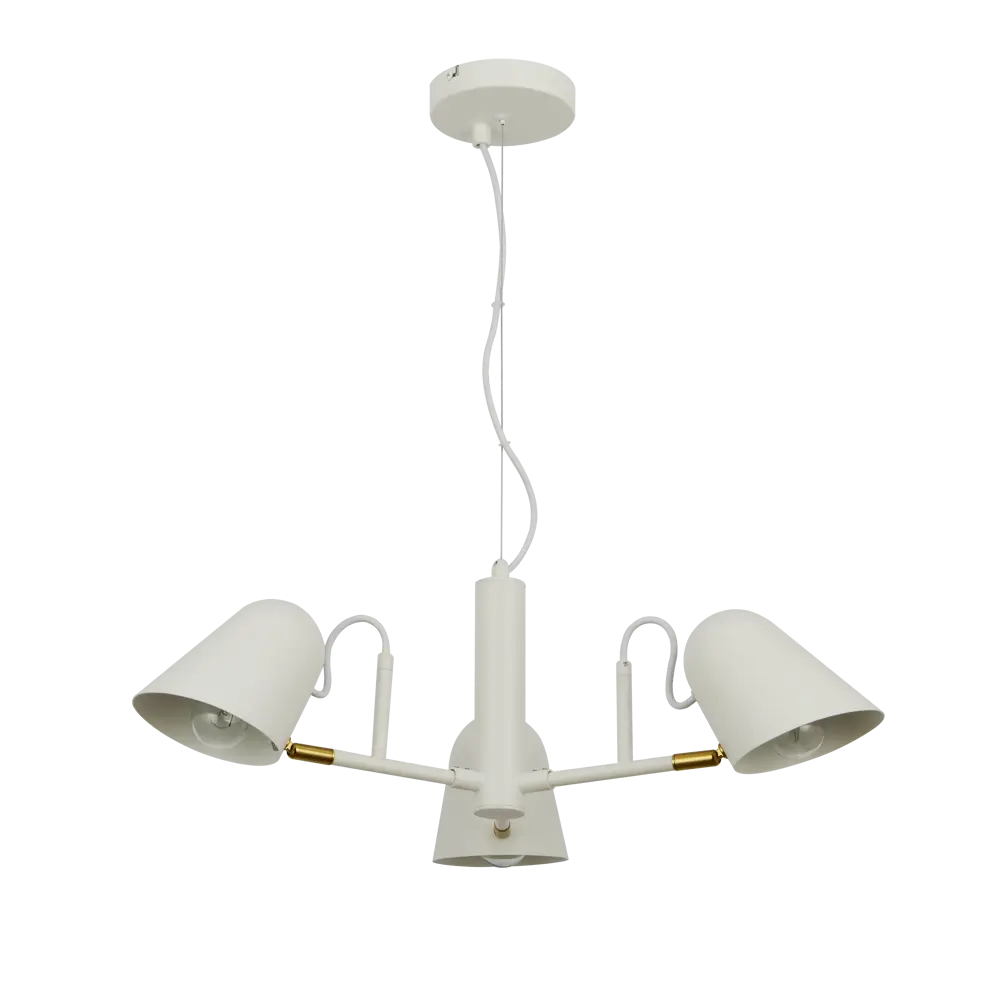 Люстра подвесная Sarro 3 лампы 9 м² цвет белый KREAFORTA STLM-2106017 - Вид №2