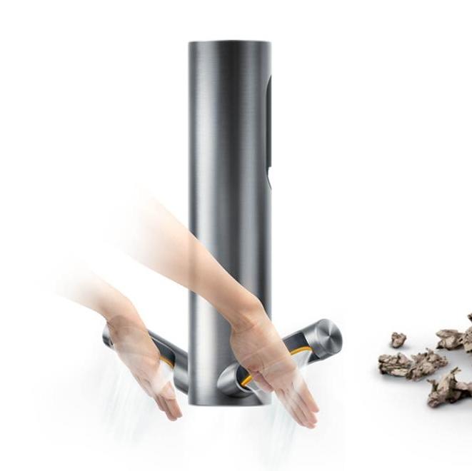 HU03 DYSON AIRBLADE 9KJ Сушилка для рук электрическая корпус из никеля (314696-01 Англия) AIRBLADE HU03 - Вид №1